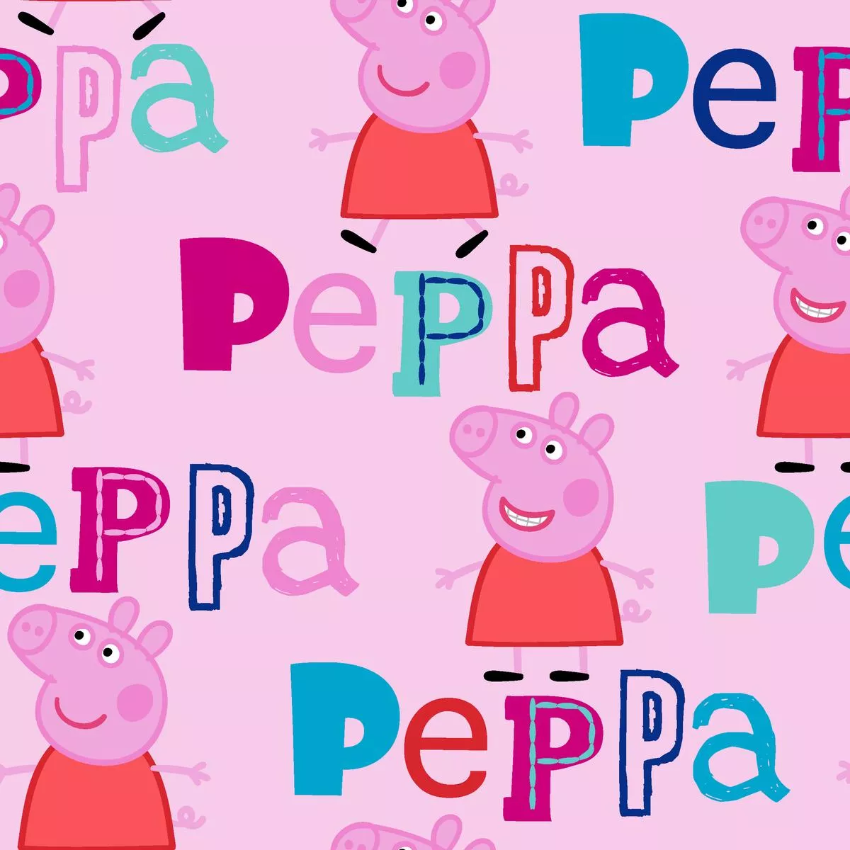 hasbro-peppa-pig-name-on-pink-fabric Hasbro Peppa Pig Name on Pink Fabric