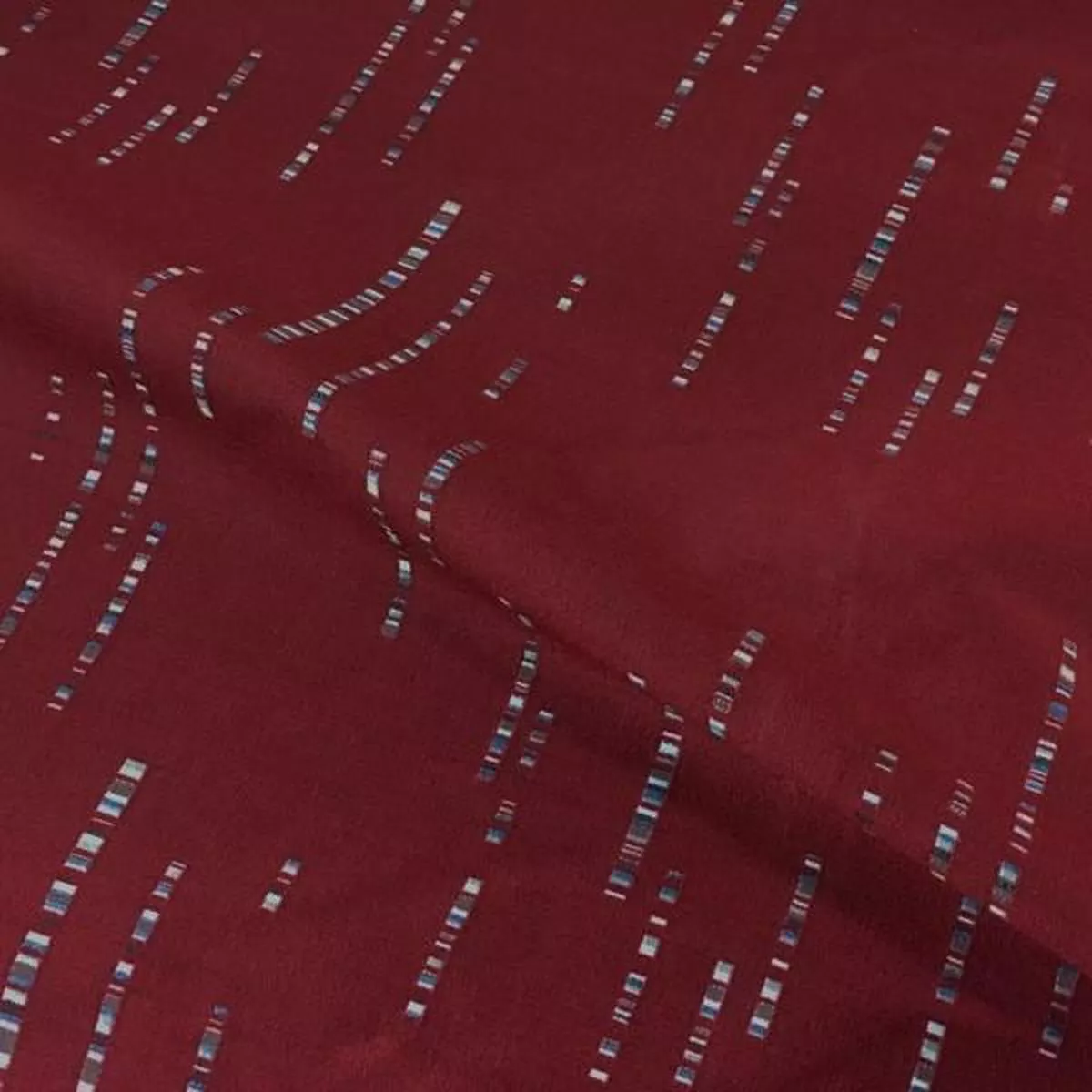 hbf-code-red-dashed-stripe-red-upholstery-fabric HBF Code Red Dashed Stripe Red Upholstery Fabric