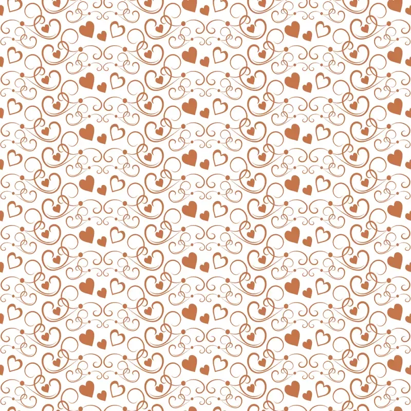 Hearts Fabric – Sienna