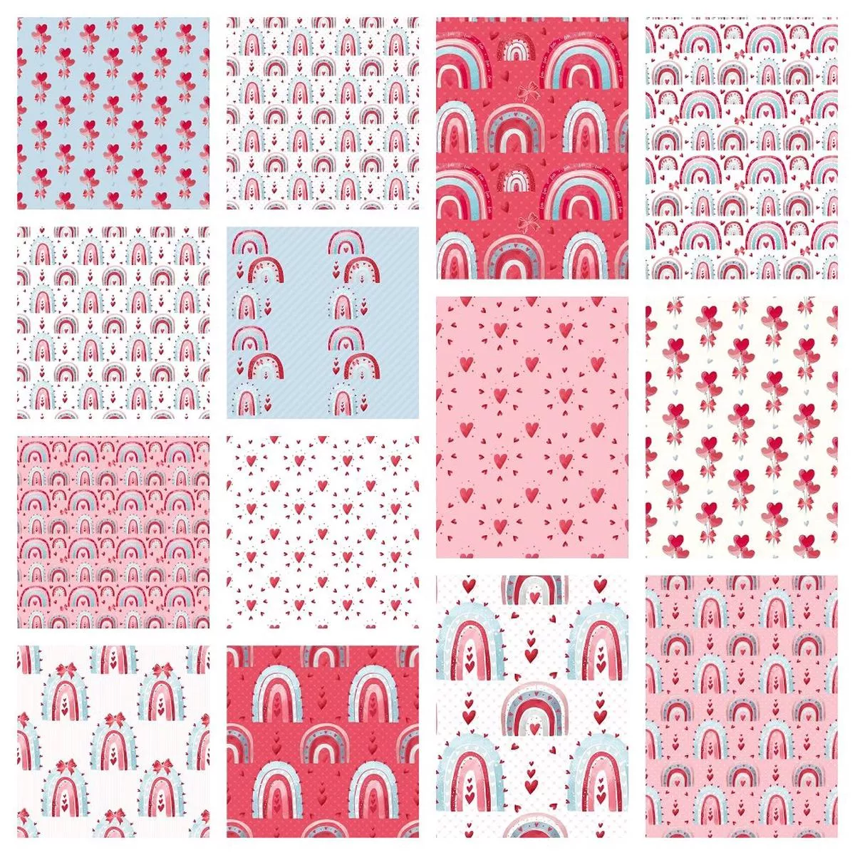 hearts-rainbows-fabric-collection-1-2-yard-bundle Hearts & Rainbows Fabric Collection – 1/2 Yard Bundle