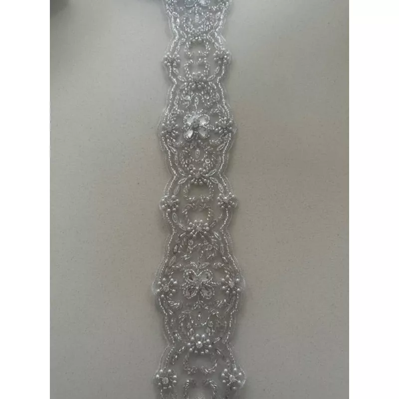 heavily-crystal-beaded-trim-7cm-wide Heavily Crystal & Beaded Trim, 7cm Wide