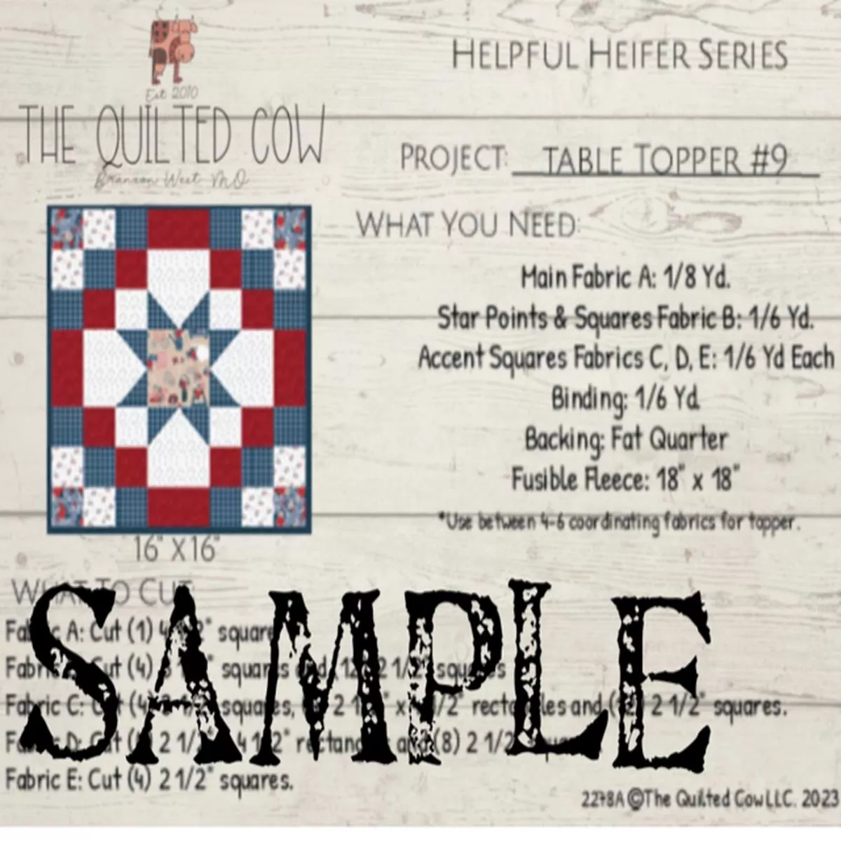 Helpful Heifer Table Topper #9