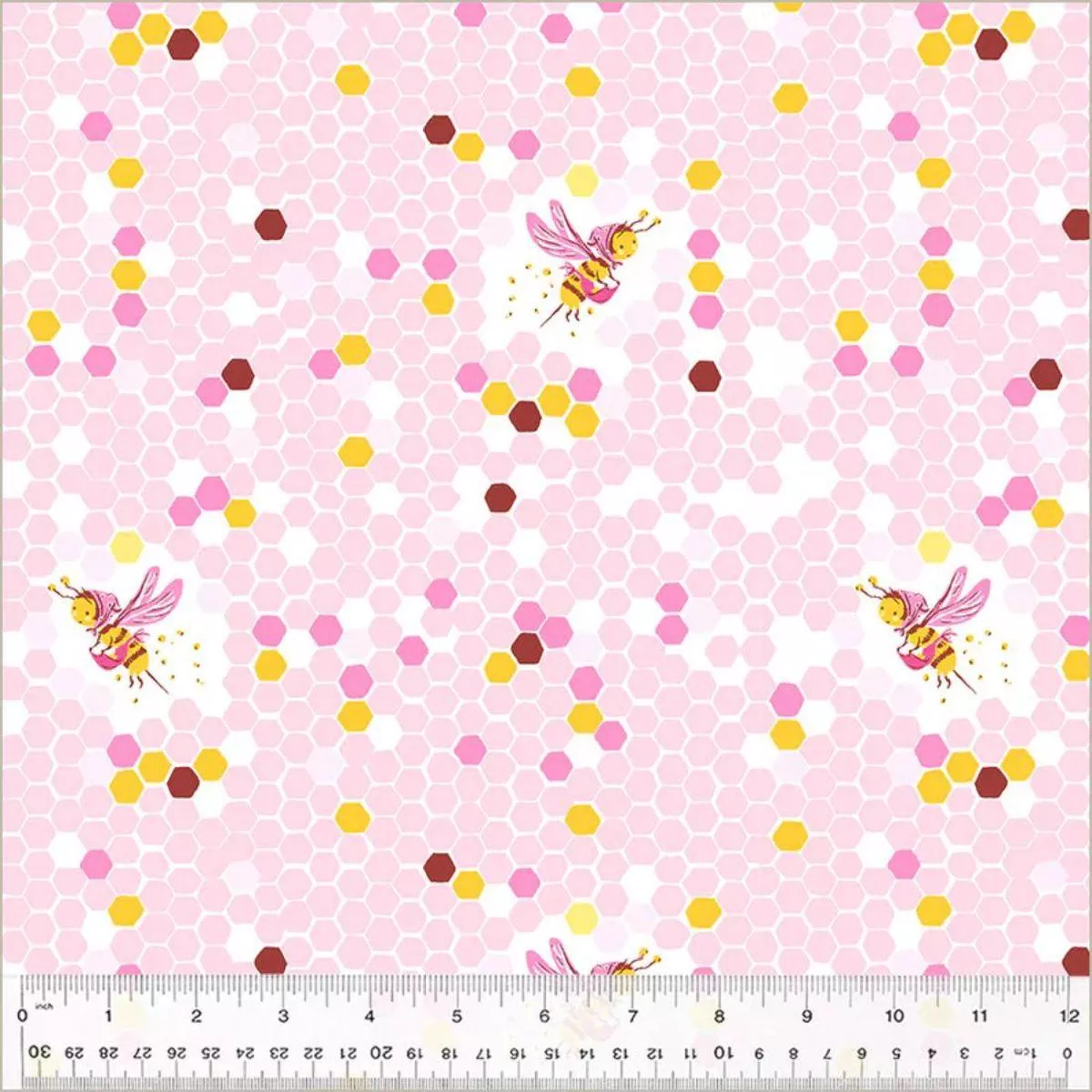 Hex Bee Pink by Heather Ross