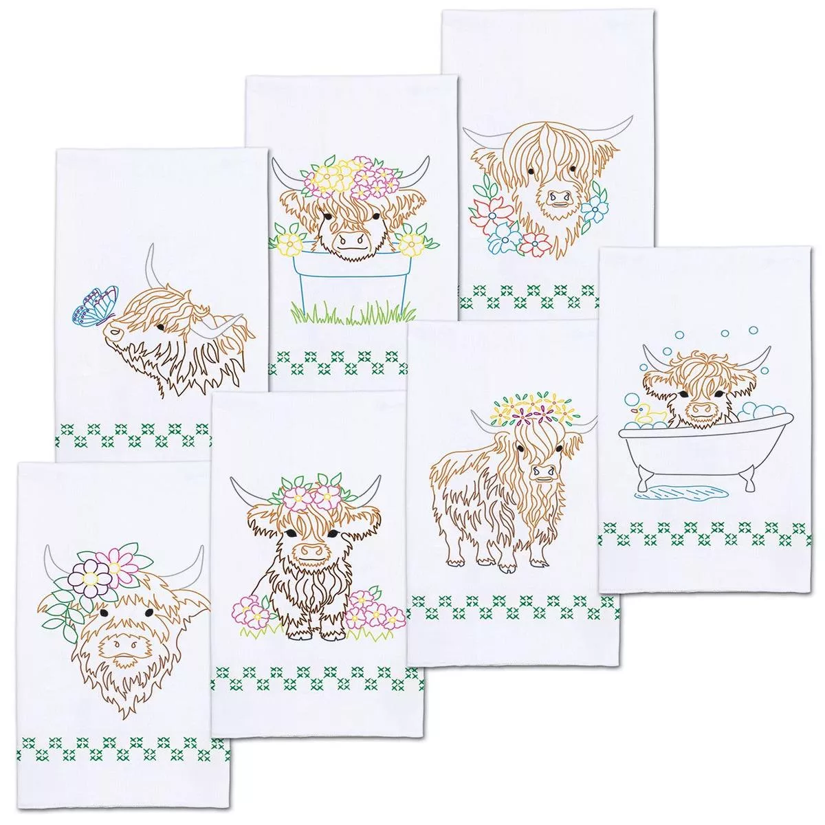 highland-cows-decorative-hand-towel-set Highland Cows Decorative Hand Towel Set