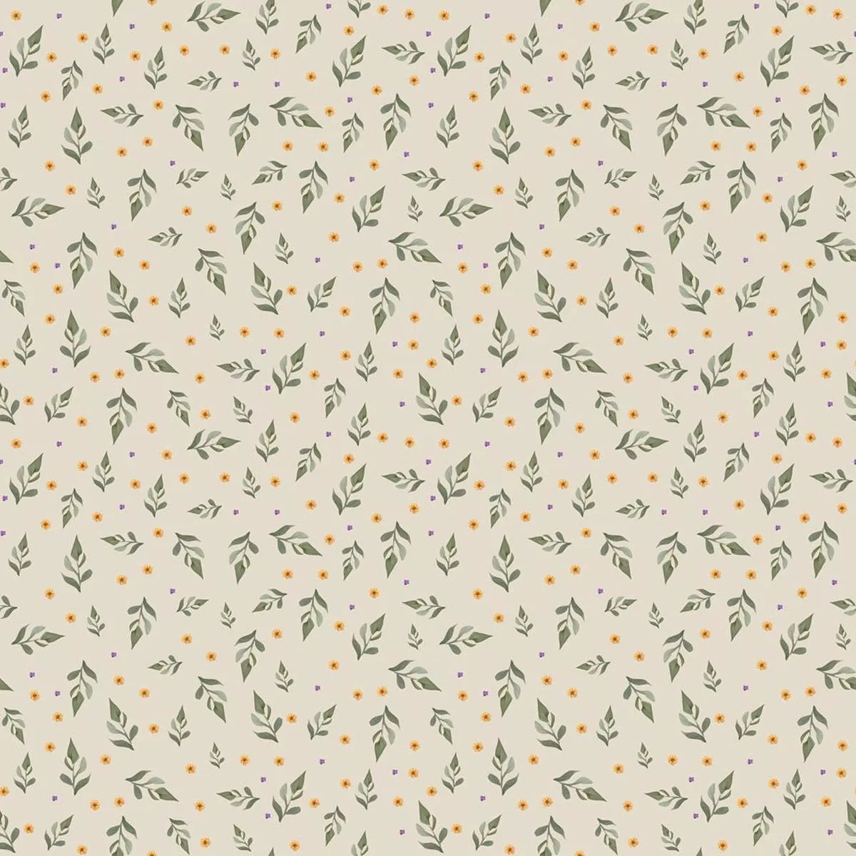 highland-cows-flowers-pattern-7-fabric Highland Cows & Flowers Pattern #7 Fabric