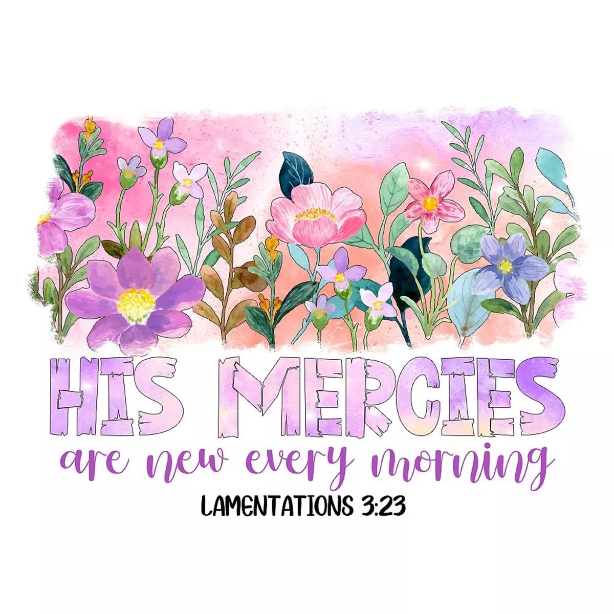 his-mercies-floral-fabric-panel His Mercies Floral Fabric Panel