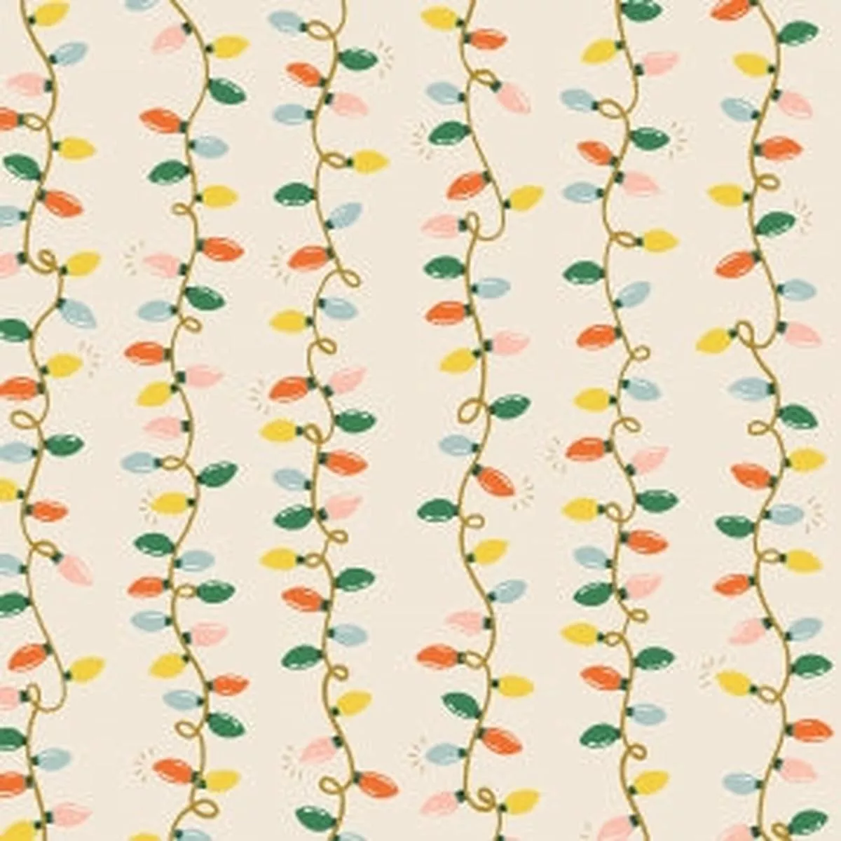 Holiday Lights Cream Metallic