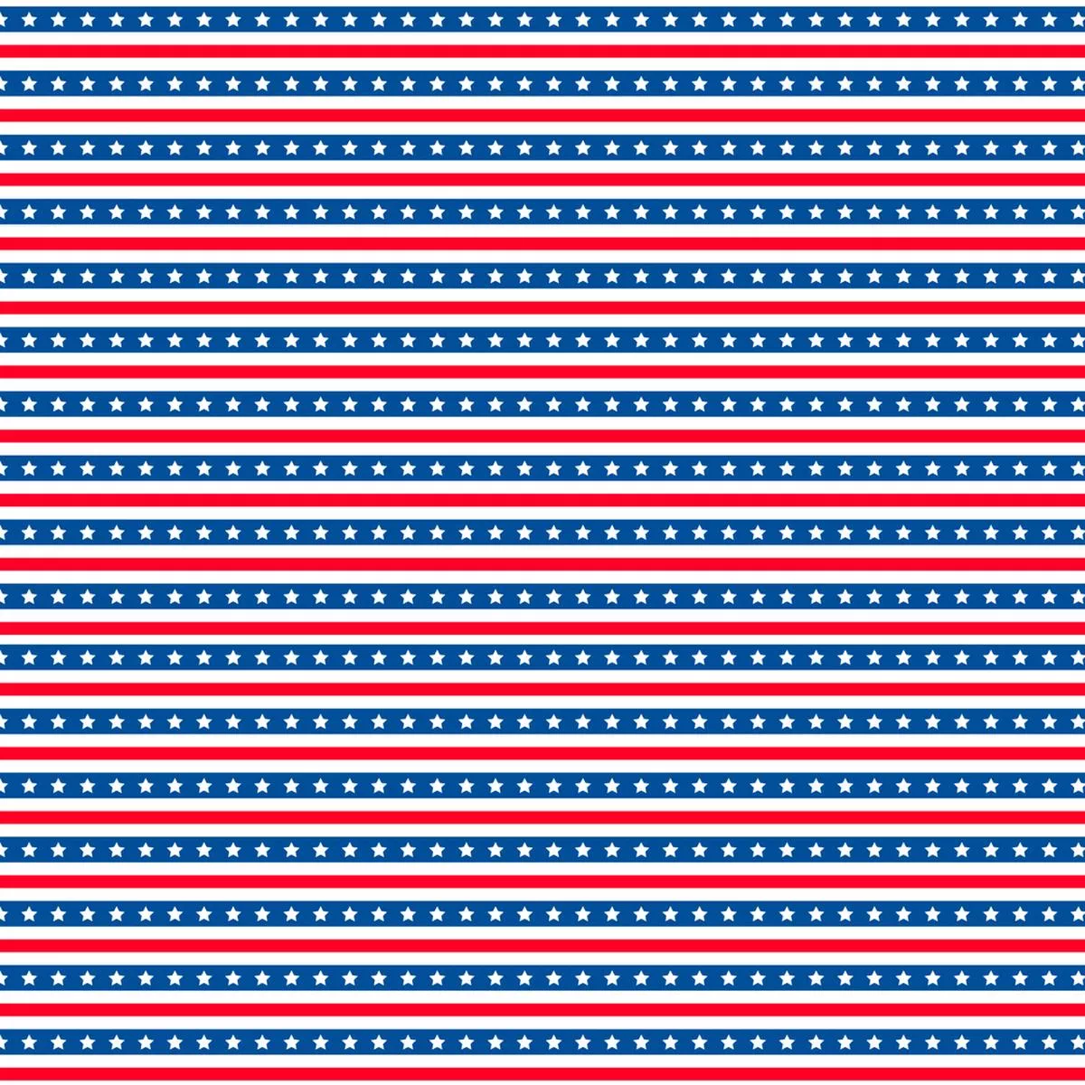 Horizontal Patriotic Stars & Stripes Fabric – Multi