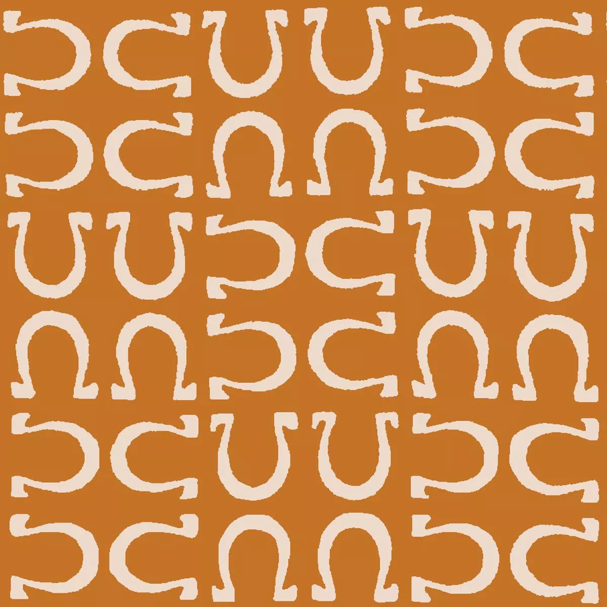 Horse Shoe – Gold Fabric