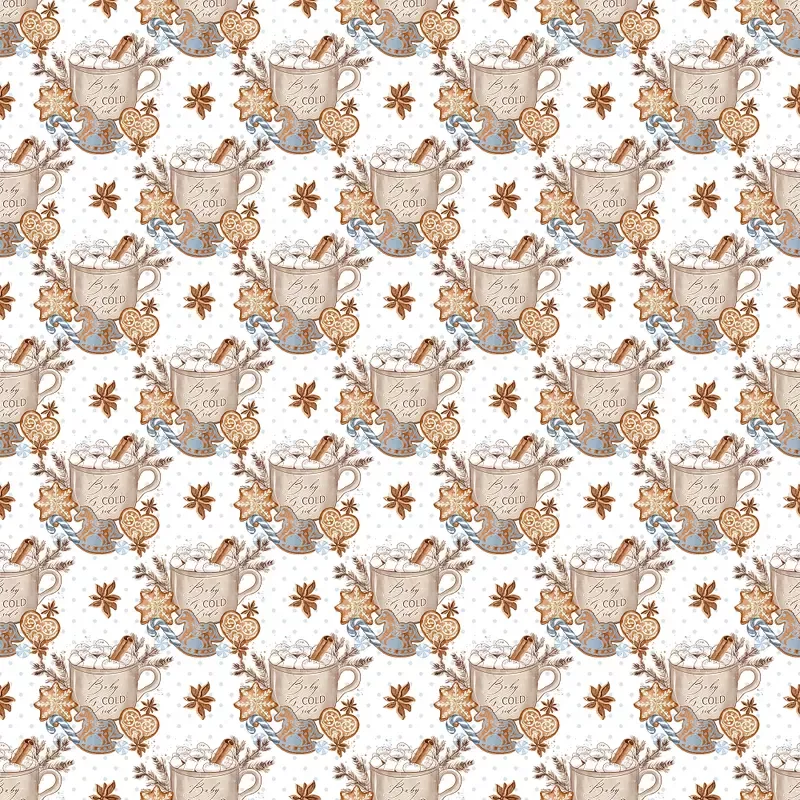 hot-chocolate-cookies-fabric-white Hot Chocolate & Cookies Fabric – White