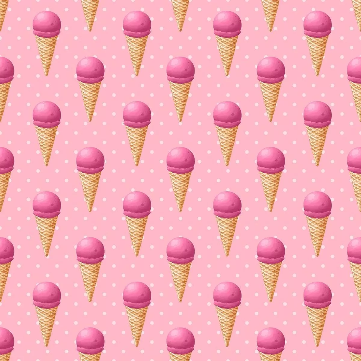 hot-pink-cones-on-pink-polka-dot-fabric Hot Pink Cones on Pink Polka Dot Fabric