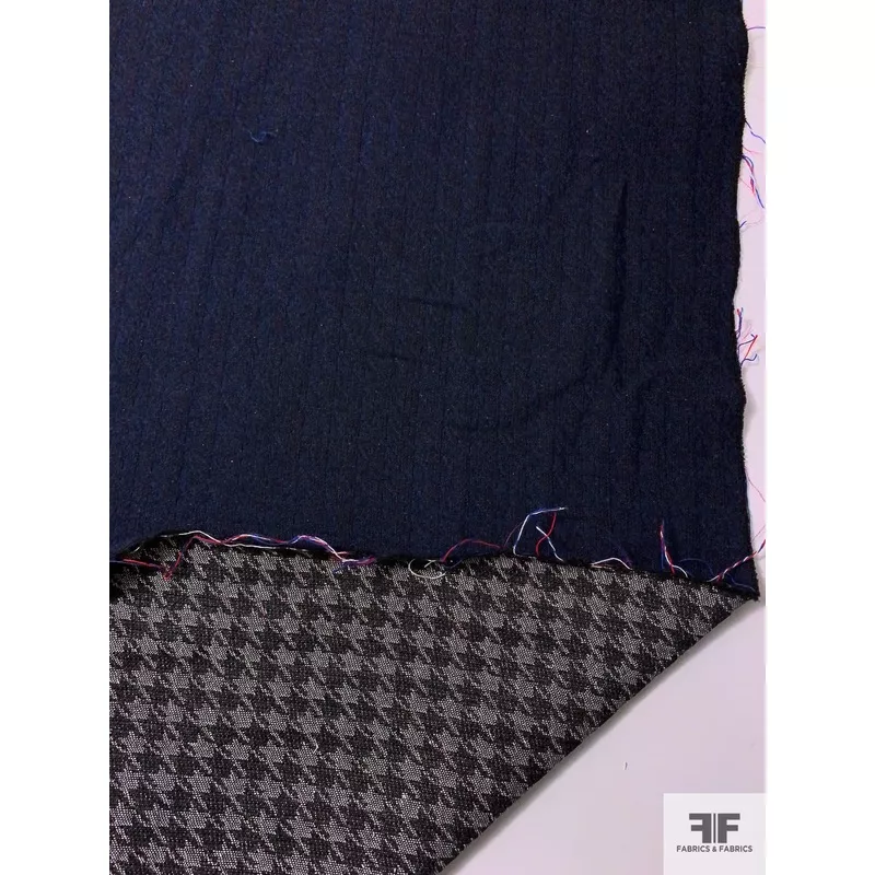 houndstooth-brocade-with-lurex-speckles-navy-red-undertone Houndstooth Brocade with Lurex Speckles – Navy / Red-Undertone