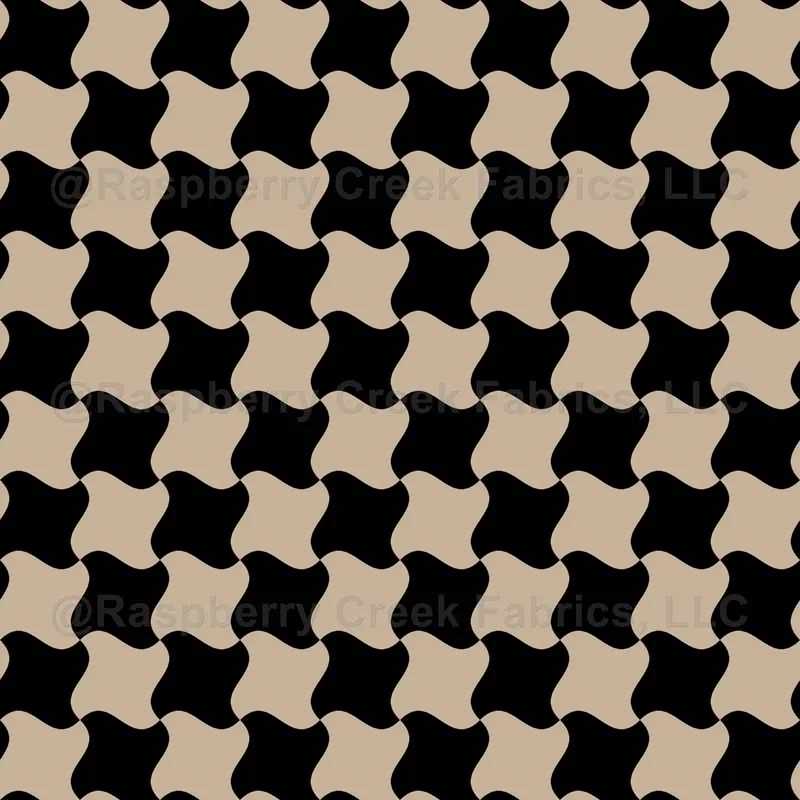 Houndstooth pattern, Black and Cream