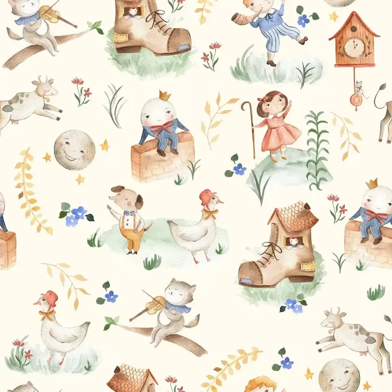 Humpty Dumpty Fabric – Tan