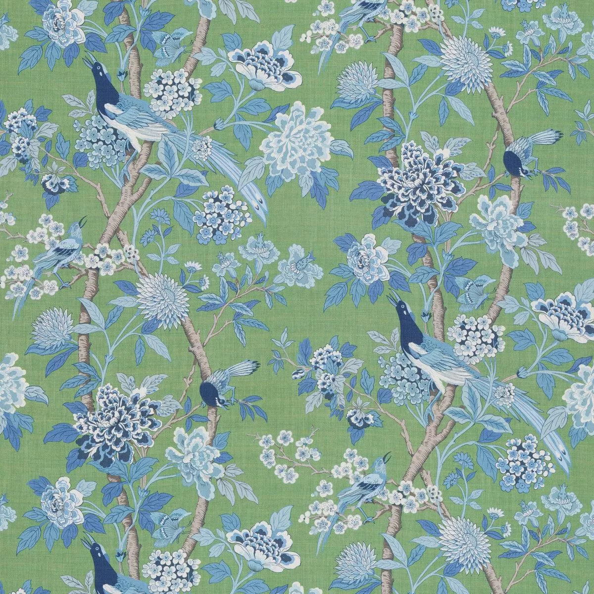hydrangea-bird-archive-emerald-blue-fabric Hydrangea Bird – Archive Emerald/Blue Fabric