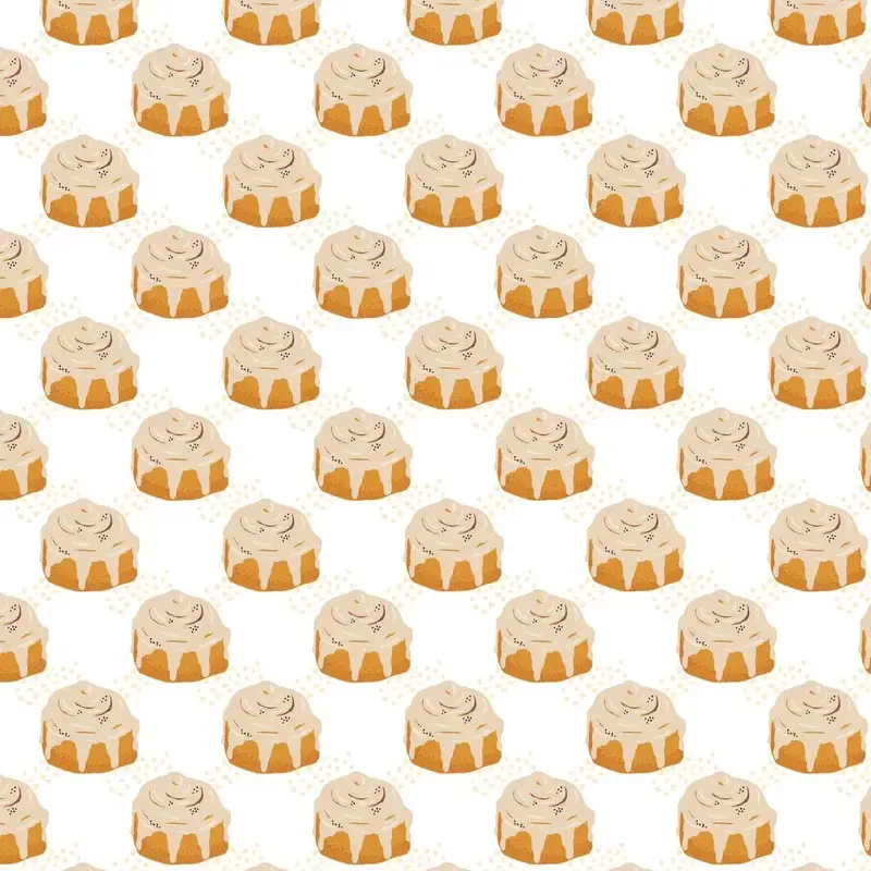 Iced Cinnamon Rolls Fabric