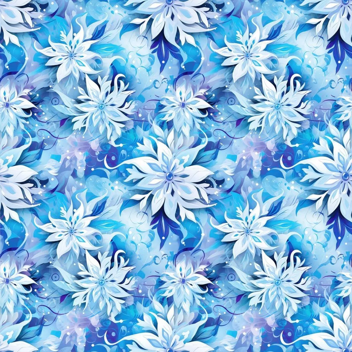 Icy Flower Fabric