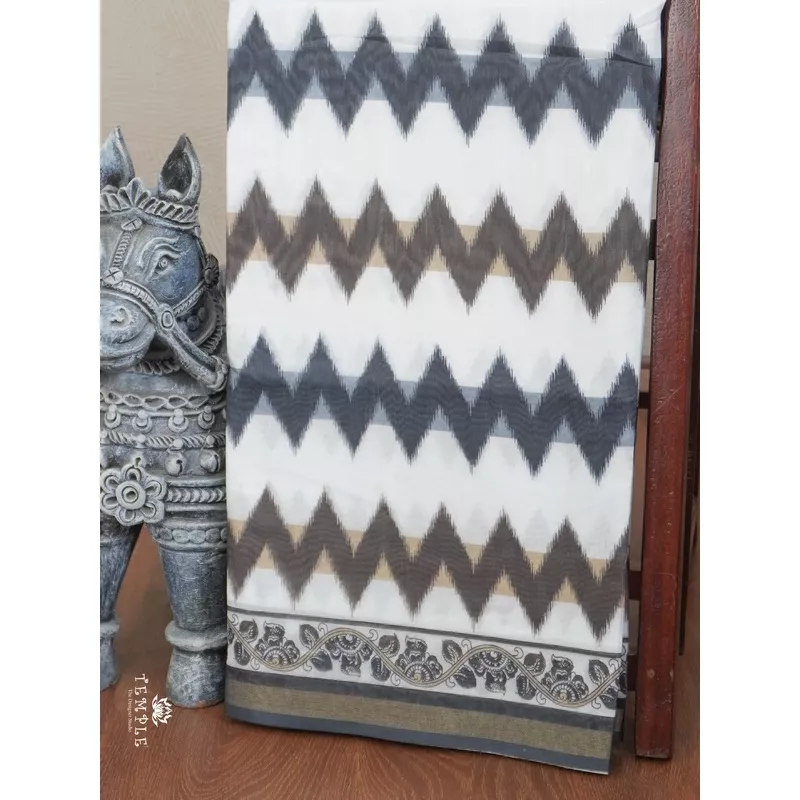 Ikkat Print Cotton Saree | TTDS2819