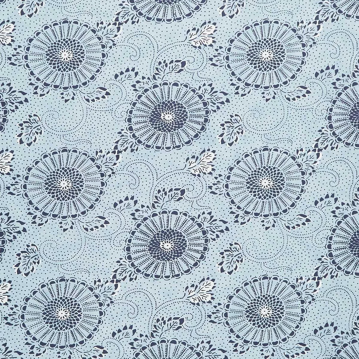 Indigo Blooming – Kiku Water Yardage
