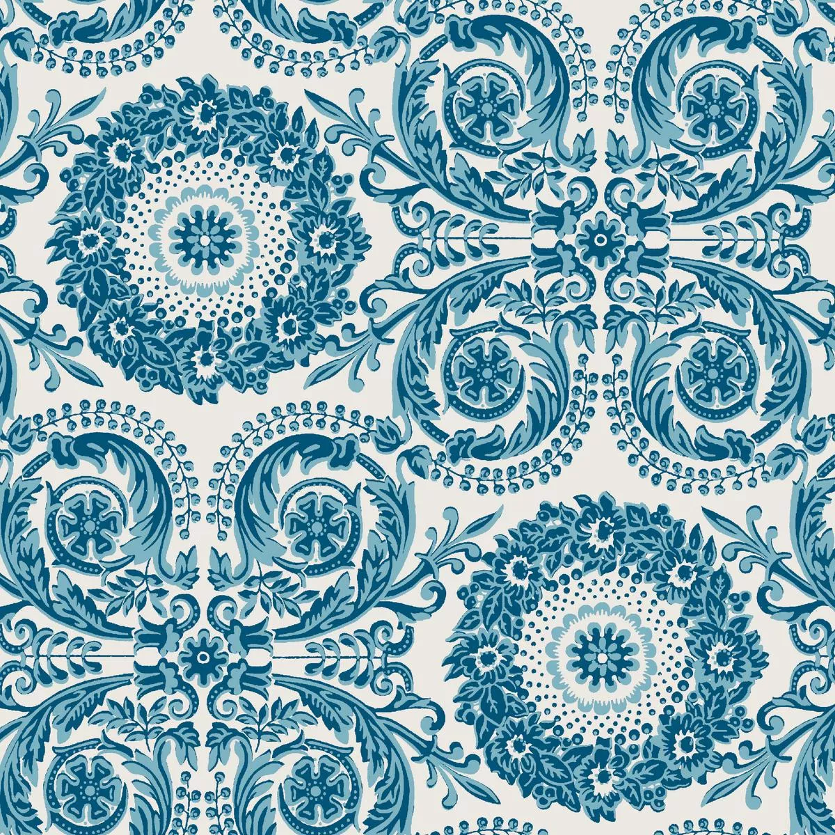 Infinite Romance in Blue Bayou Fabric