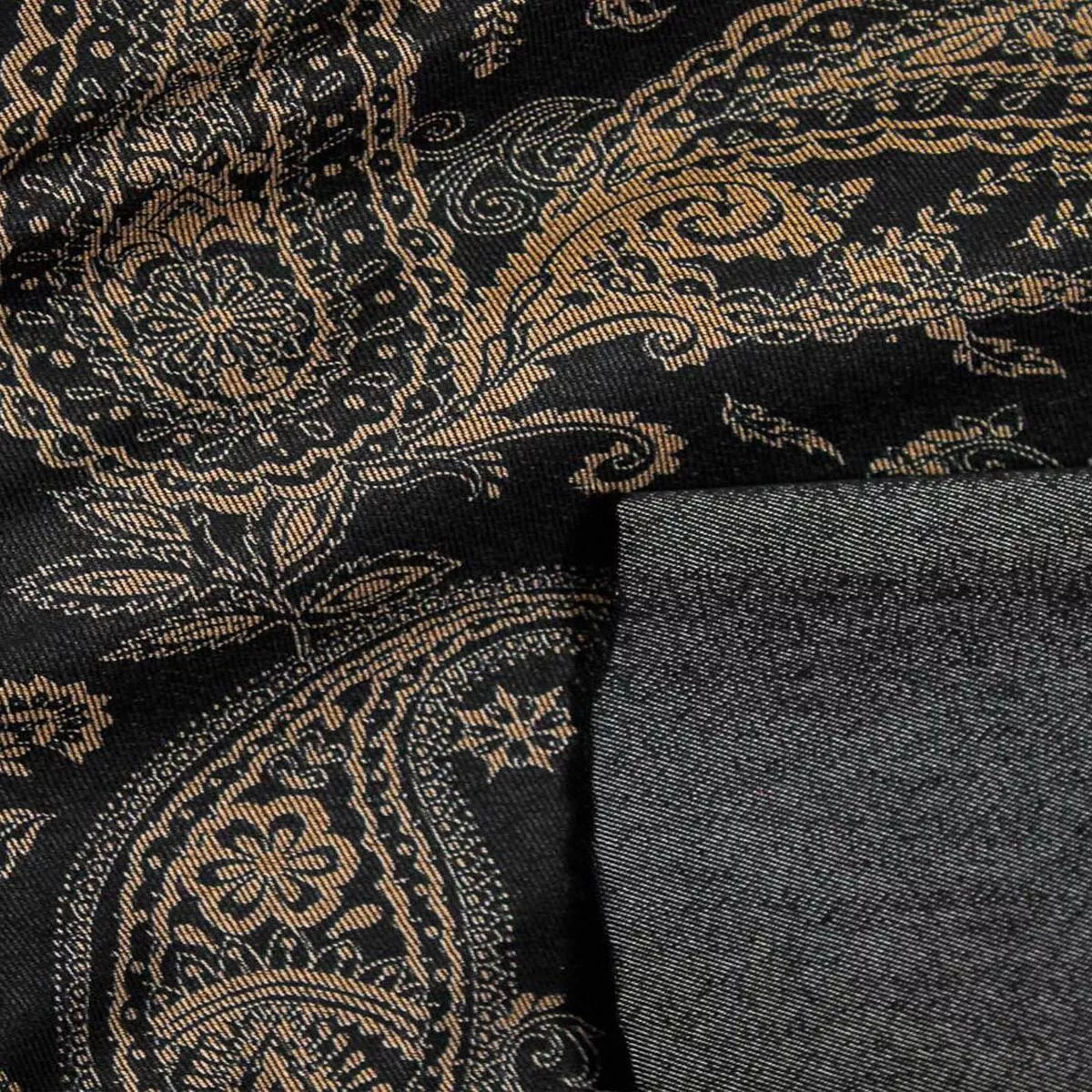 Inkline Paisley Stretch Denim Black / Tan