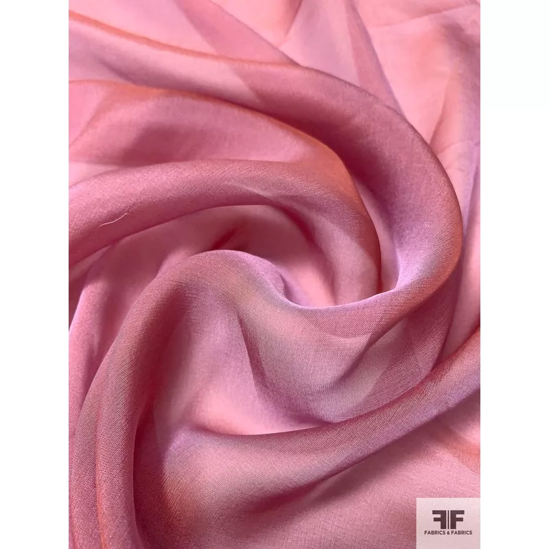 Iridescent Silk Chiffon – Rose