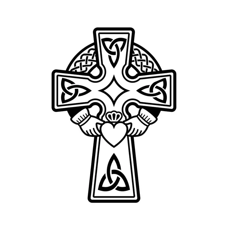irish-celtic-cross-fabric-panel Irish Celtic Cross Fabric Panel