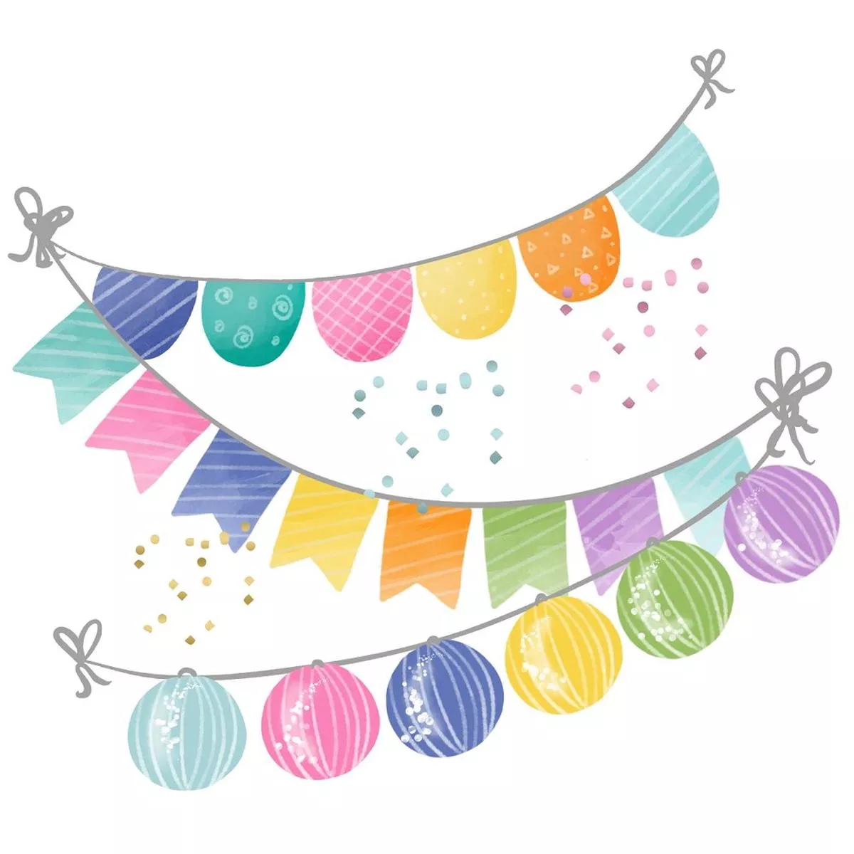 it-s-birthday-party-banners-fabric-panel It’s a Birthday Party Banners Fabric Panel