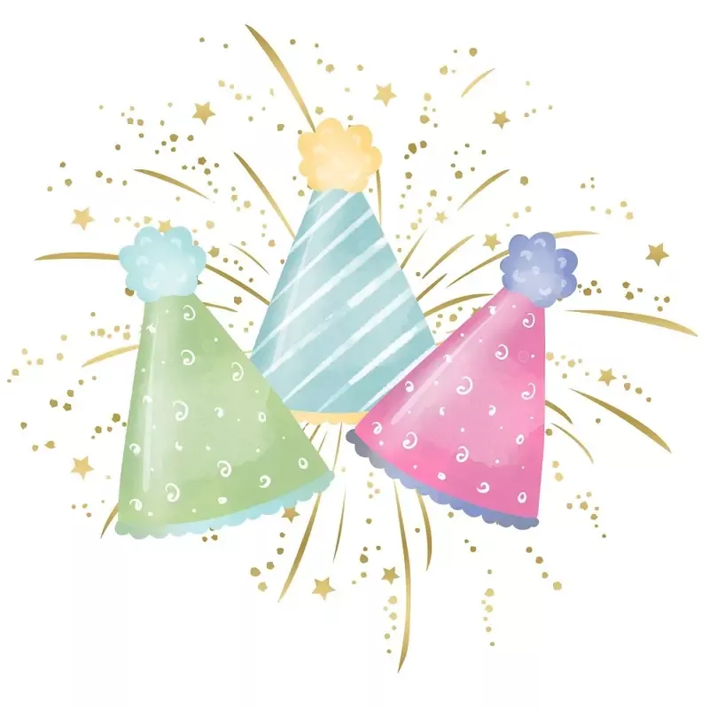 it-s-birthday-party-hats-fabric-panel It’s a Birthday Party Hats Fabric Panel