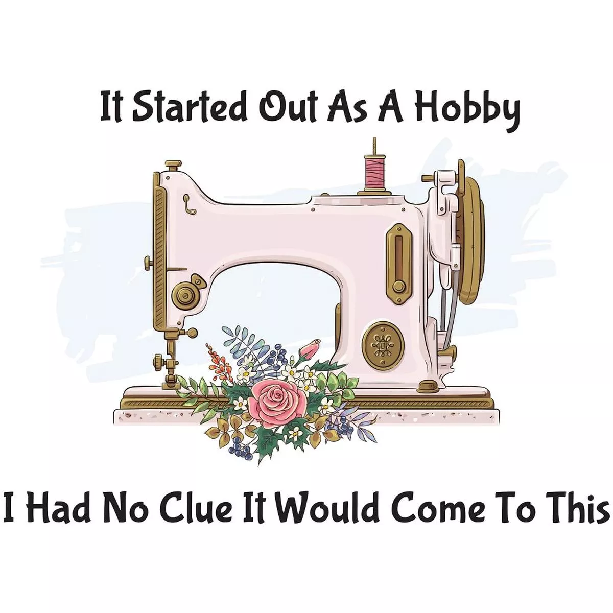 It Started Out As A Hobby Fabric Panel – White