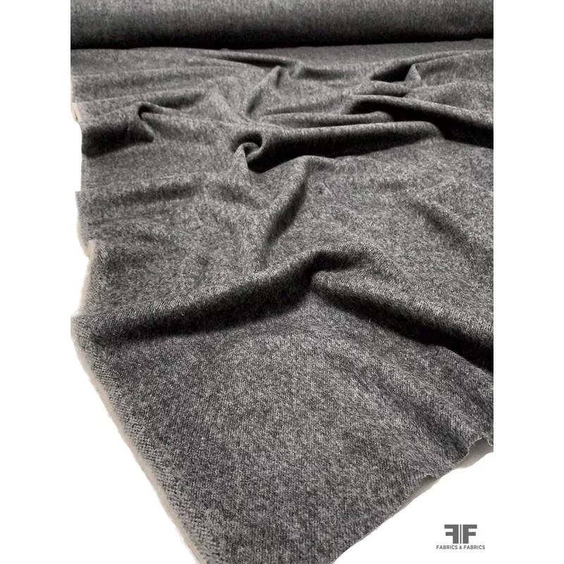 Italian Basic Wool Blend Brushed Suiting – Heathered Grey