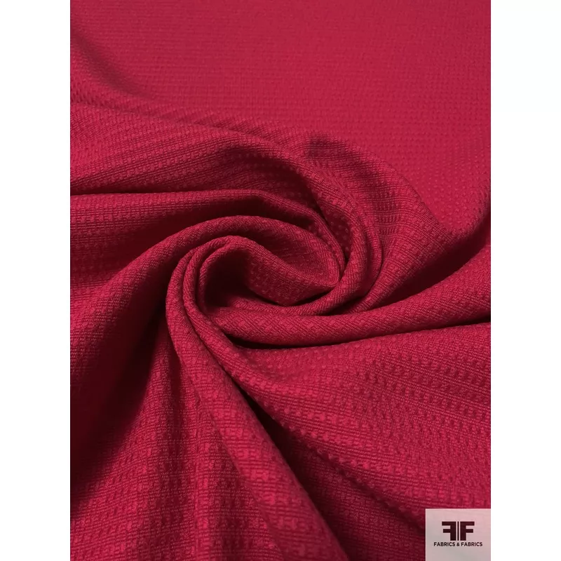 Italian Pique-Weave Wool Suiting – Raspberry