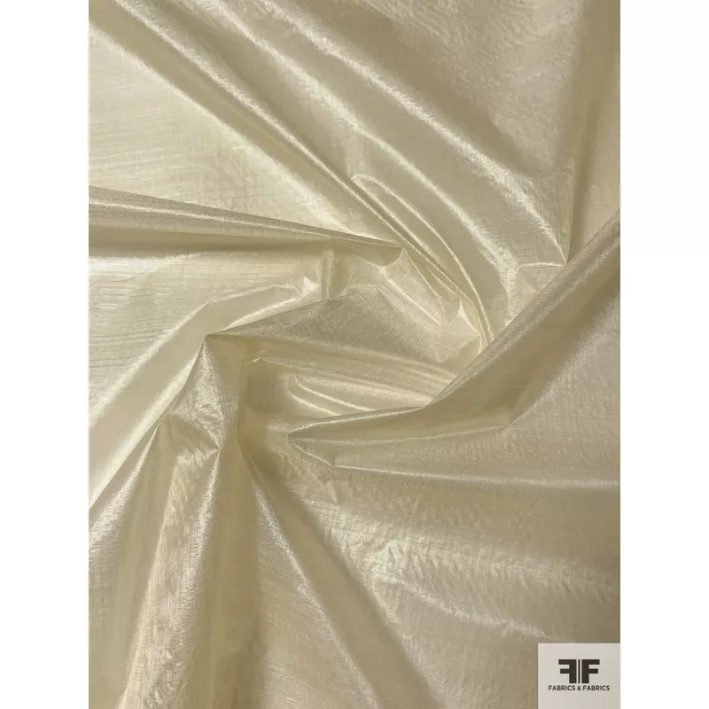 Italian Solid Gauzy-Look Silk Organza – Ivory