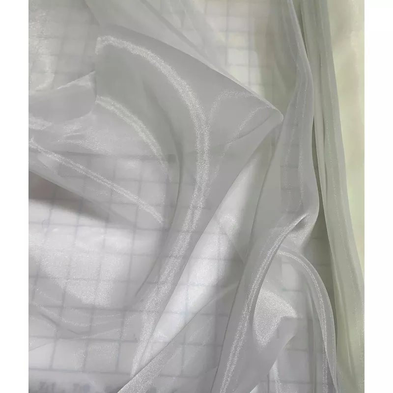 Ivory Polyester Organza Fabric