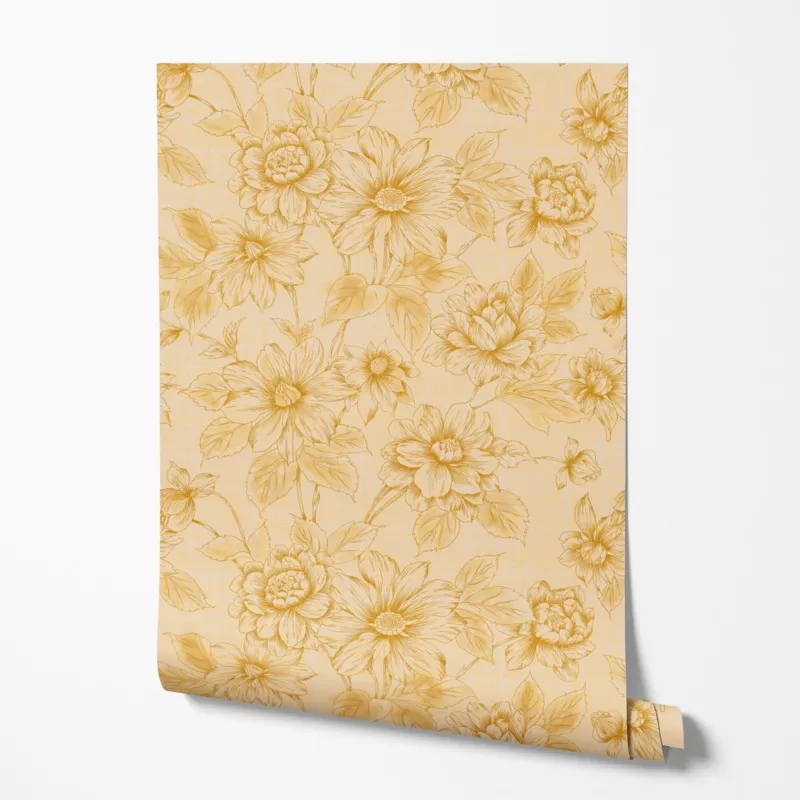 Jackie on Harvest Gold Wallpaper