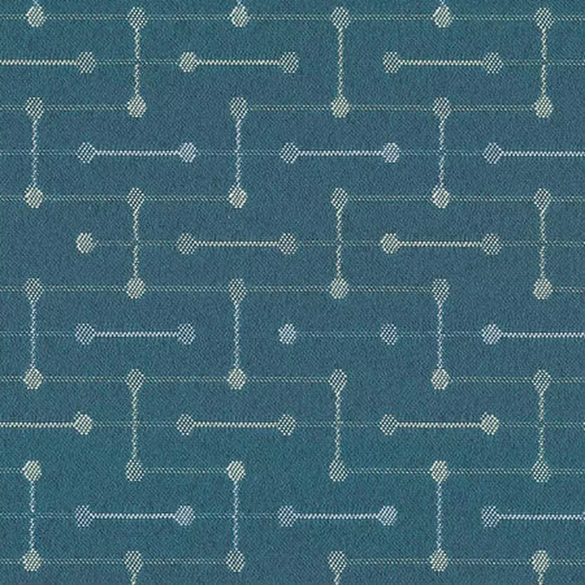Jacks Frost Blue Maze Pattern Upholstery Fabric