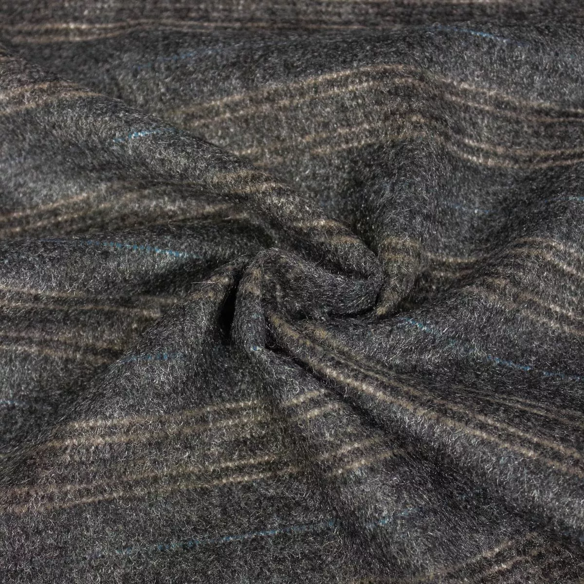 Jada Grey Check Wool Blend Fabric