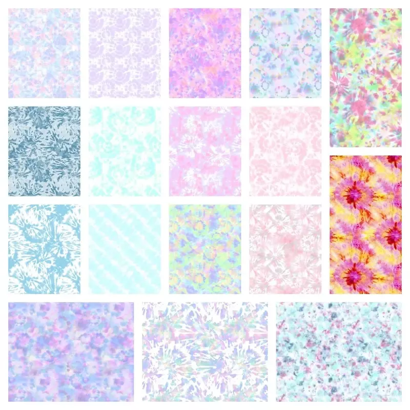 Japanese Style Tie Dye Fabric Collection – 1/2 Yard Bundle