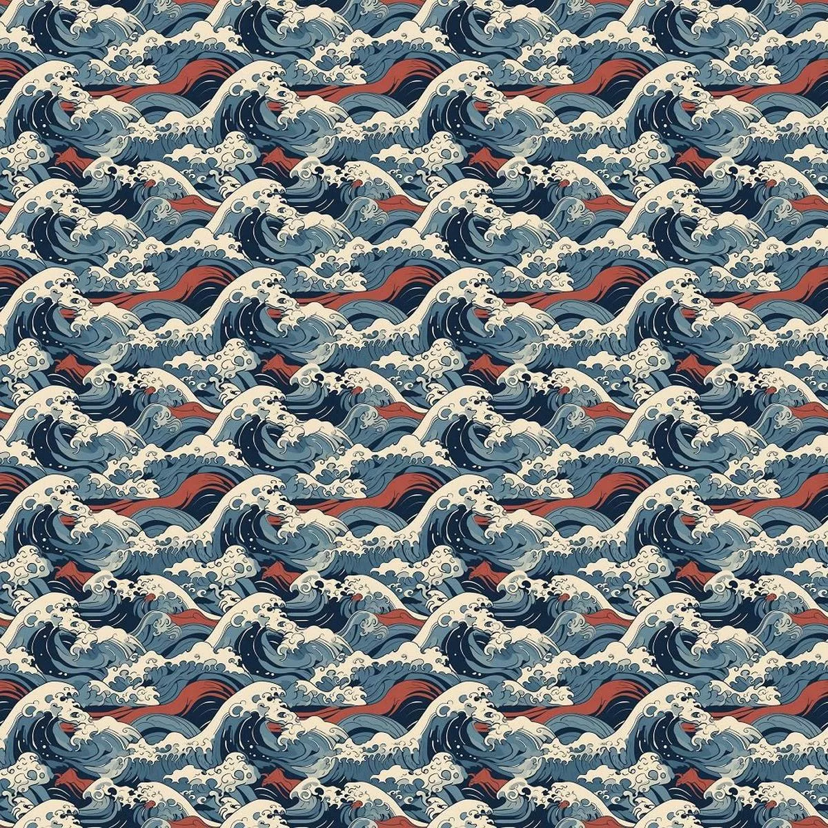 japanese-waves-1-fabric Japanese Waves #1 Fabric