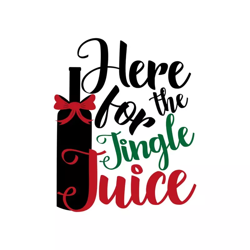 Jingle Juice Fabric Panel – White
