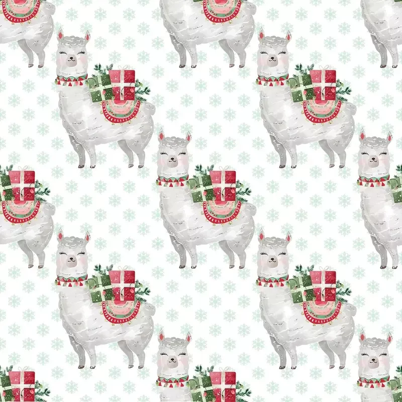 Jolly Llama on Snowflake Fabric