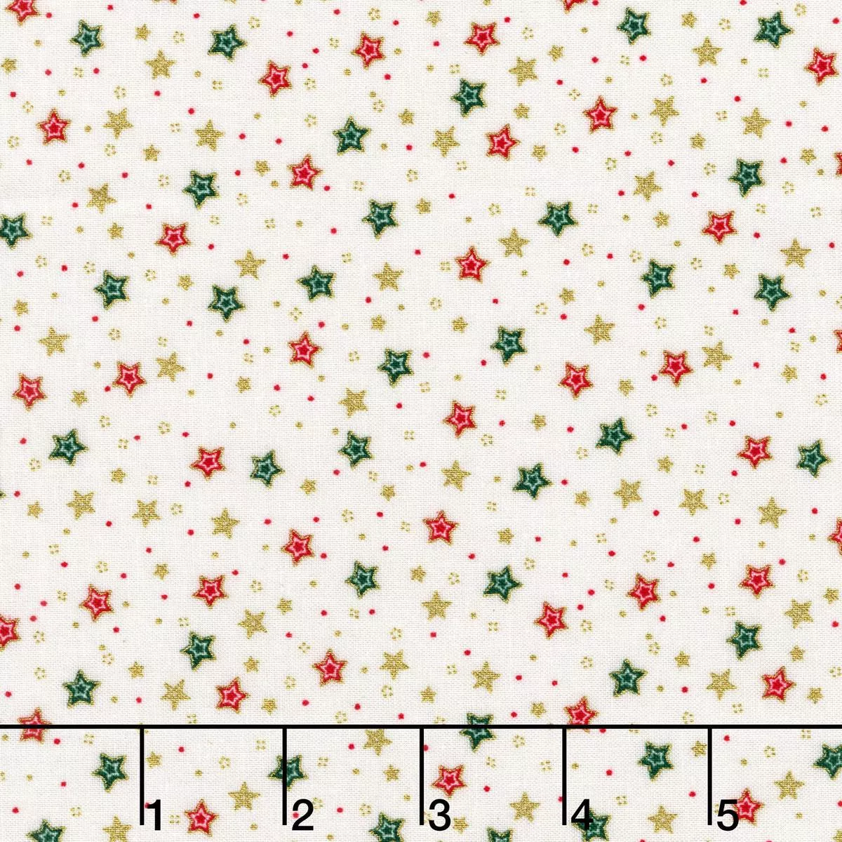 Jolly St Nick – Sparkle Cream Metallic Yardage