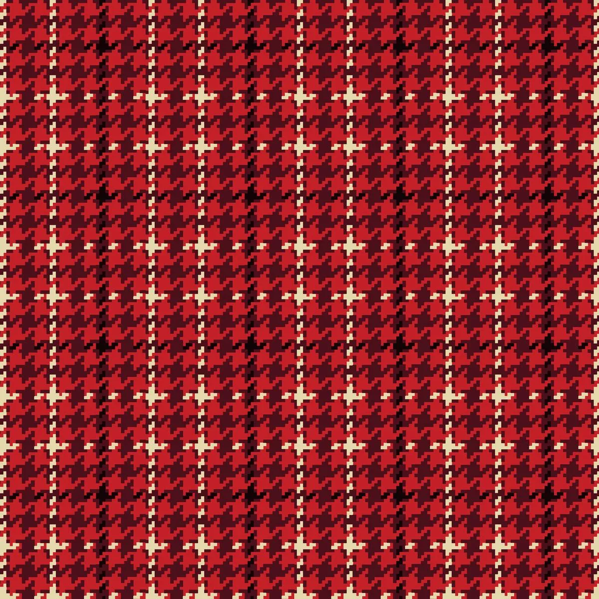 joyful-houndstooth-on-red-fabric Joyful Houndstooth on Red Fabric