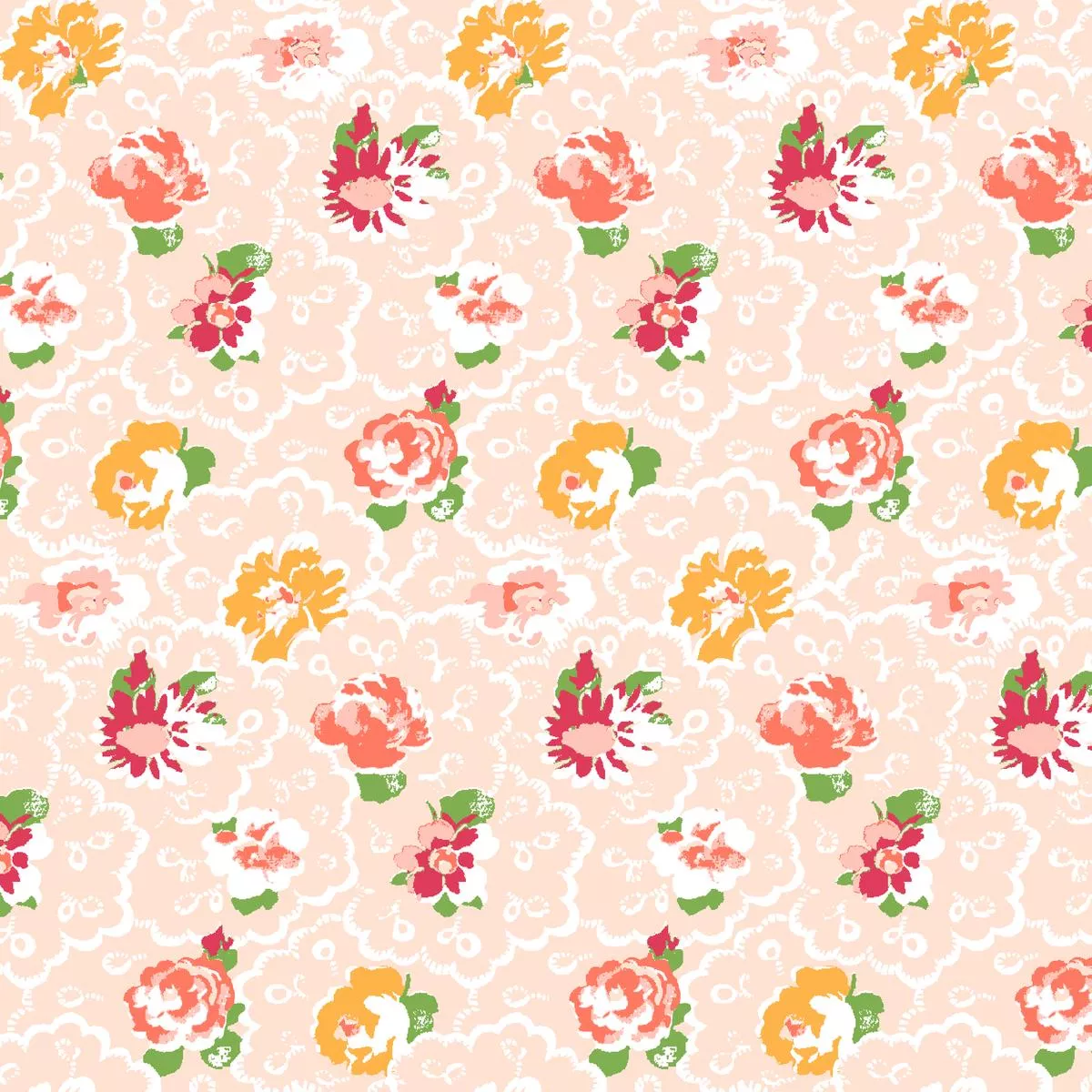 juniper-on-apricot-fabric Juniper on Apricot Fabric