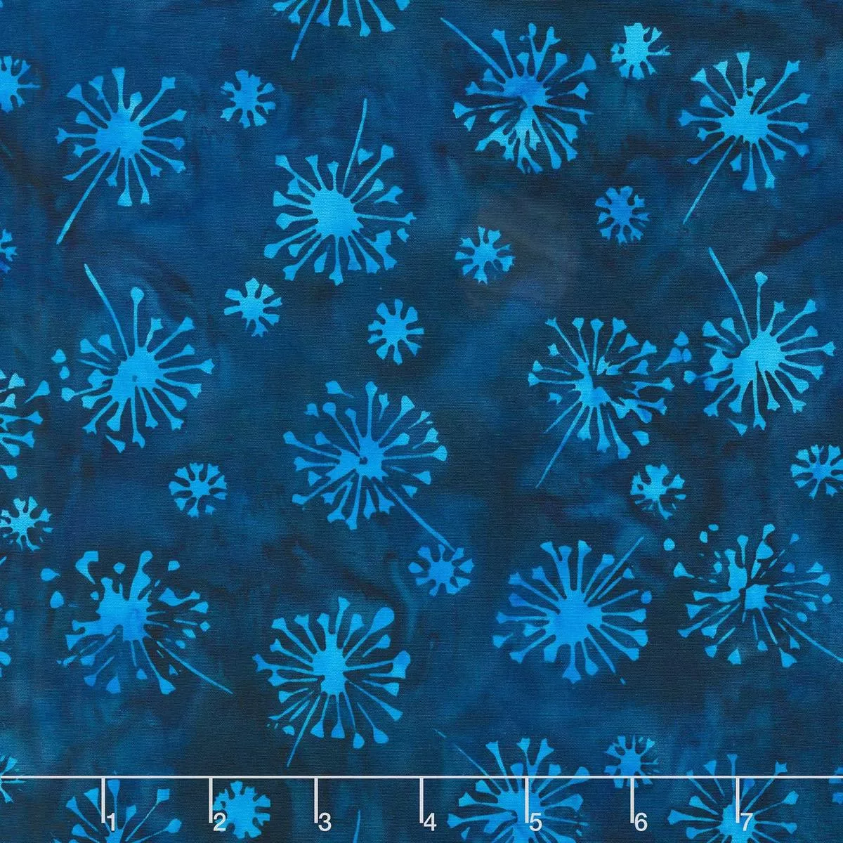 Just Dandy Batiks – Wispy Dandelions Blue Yardage