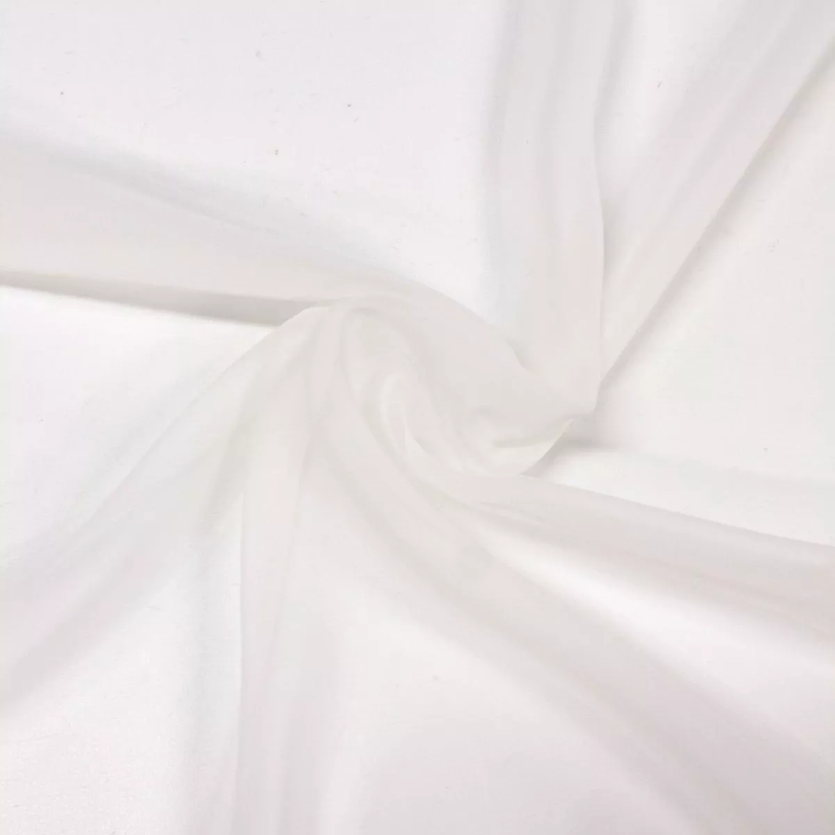 Karim Ivory White Polyester Voile Fabric