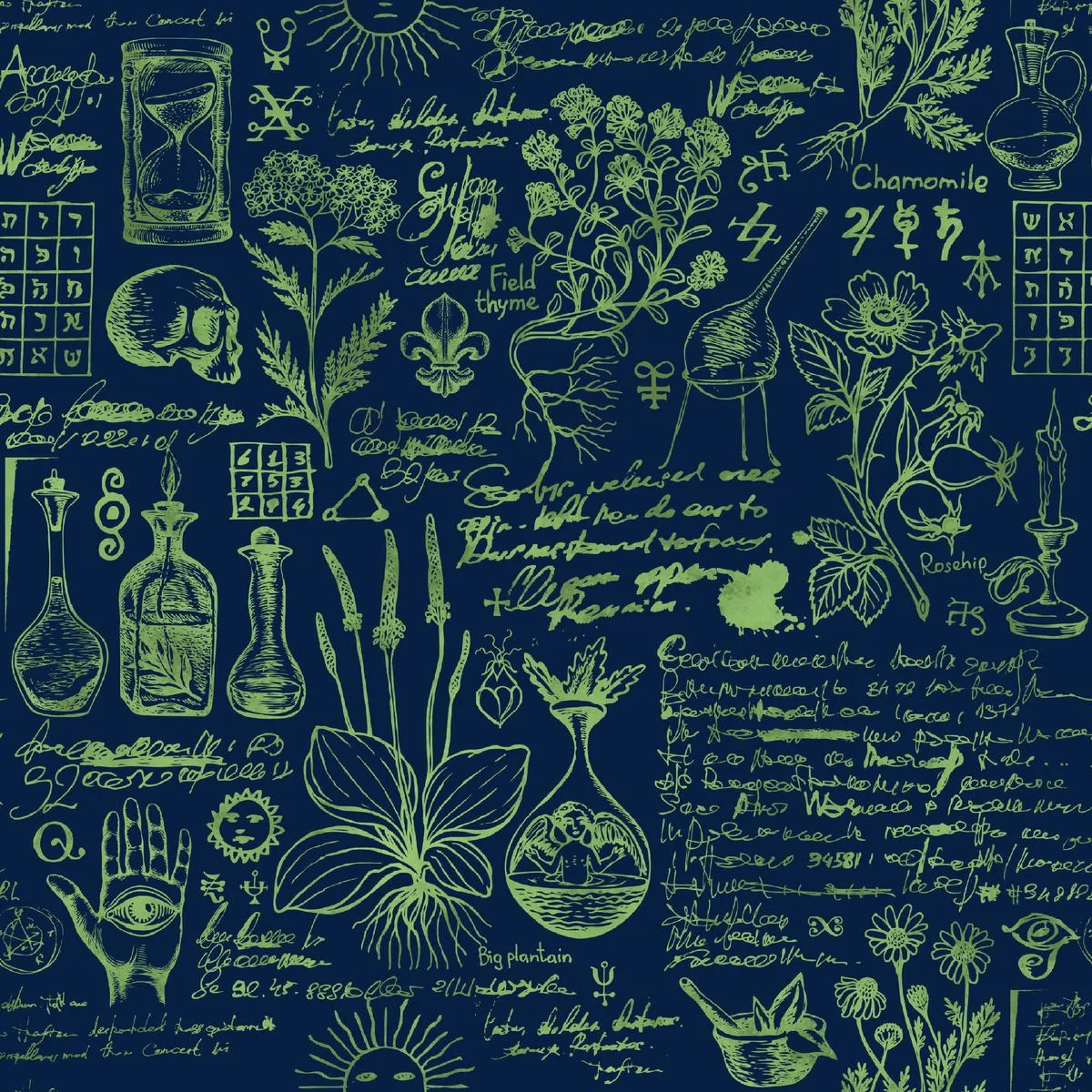 kate-ward-thacker-botanical-alchemy-navy-fabric Kate Ward Thacker – Botanical Alchemy – Navy Fabric