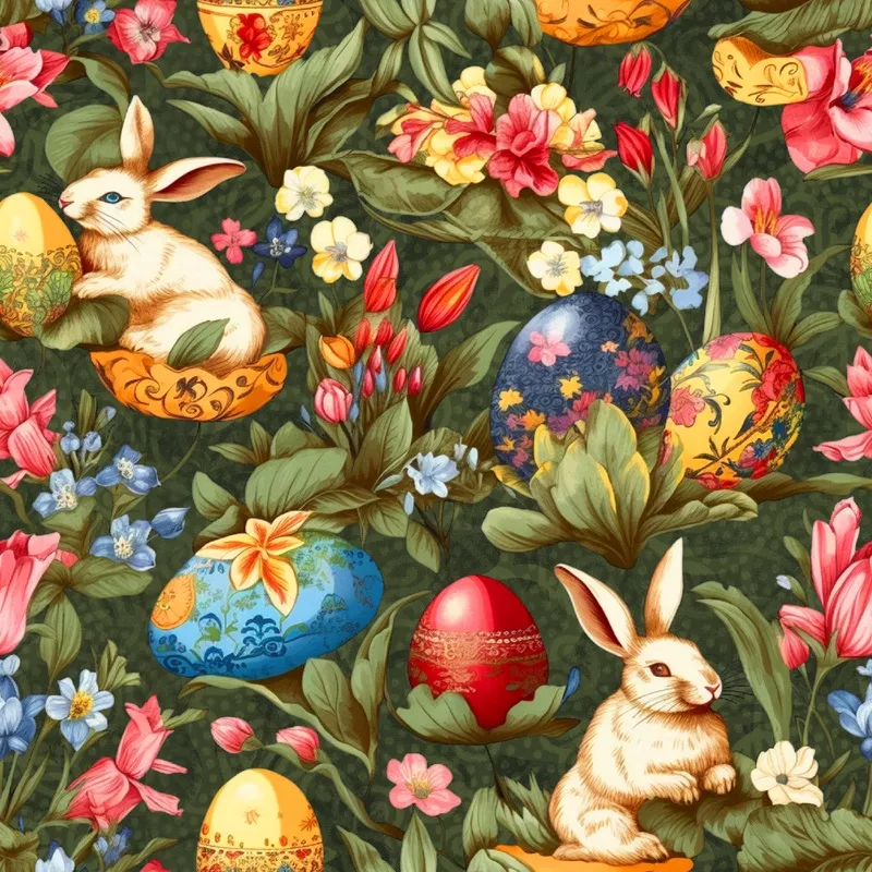 Kate Ward Thacker – Spring Whimsy – Bunny Garden Fabric