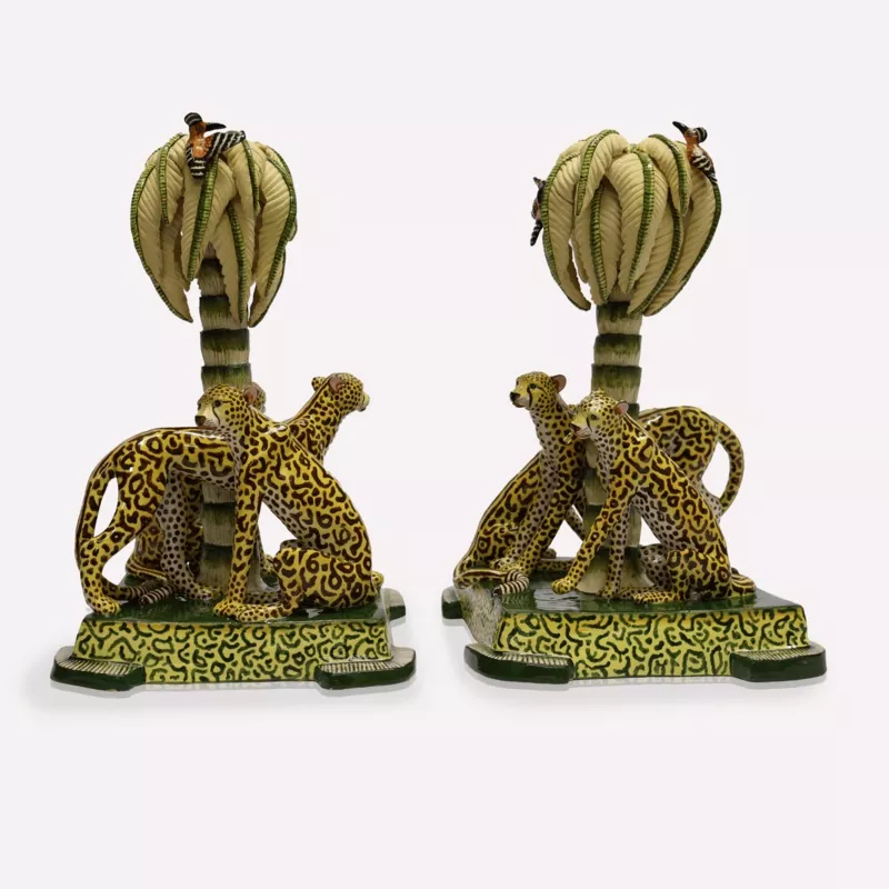 King Cheetah Candle Holders