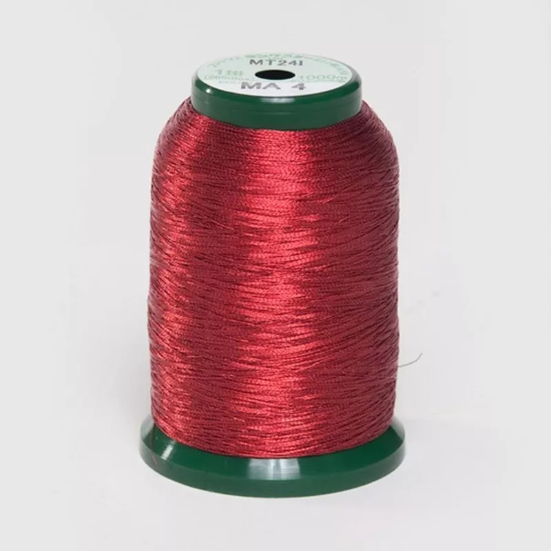 KingStar Metallic 1000 Meter Embroidery Thread – Red (MA4)